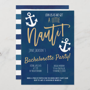 Nautical Bachelorette Party nodigt uit Kaart