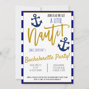 Nautical Bachelorette Party nodigt uit Kaart