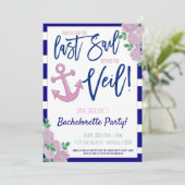 Nautical Bachelorette Party nodigt uit Kaart (Staand voorkant)
