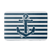Nautical Bath Mat met anker en stripes (Voorkant)