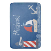 Nautical Bath Mat Personalized (Voorkant Verticaal)
