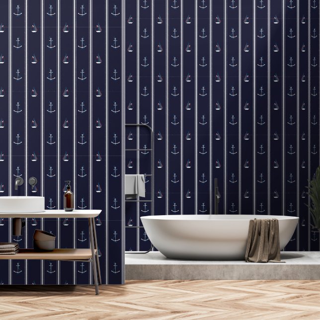 Nautical Bathroom Behang (Badkamer)
