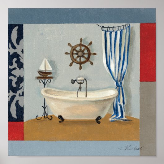 Nautical Bathroom Poster (Voorkant)