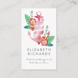 Nautical Beach Anchor Coastal Cruise Yacht Party Visitekaartje