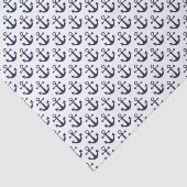 Nautical Beach Anchors Navy Blue White Sailing Tissuepapier (Detail)