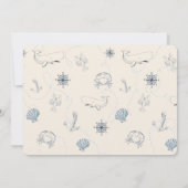 Nautical Beach baby shower Kaart (Achterkant)