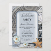 Nautical Beach Bachelorette Party Invitation (Devant)