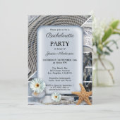Nautical Beach Bachelorette Party Invitation (Debout devant)