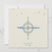 Nautical Beach Blue Heart Knot Save the Date (Achterkant)