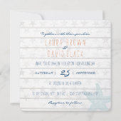 Nautical Beach bruiloft uitnodiging (Achterkant)