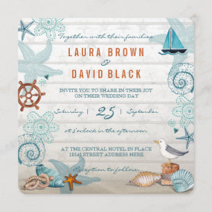 Nautical Beach Faire-part de mariage