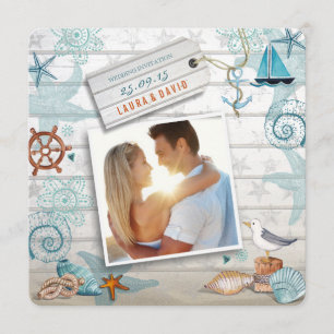 Nautical Beach   Faire-part de mariage photo