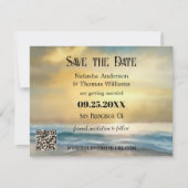 Nautical Beach Foto Save the Date Aankondiging (Voorkant)