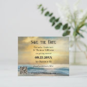 Nautical Beach Foto Save the Date Aankondiging (Staand voorkant)