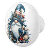 Nautical Beach Gnome Keramische Knop (Rechts)