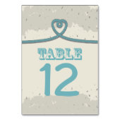 Nautical Beach Heart Numéro de table (Dos)