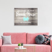 Nautical Beach House Rustic Crab, gepersonaliseerd Canvas Afdruk (Insitu (Woonkamer))