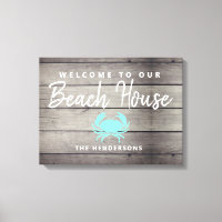 Nautical Beach House Rustic Crab, gepersonaliseerd