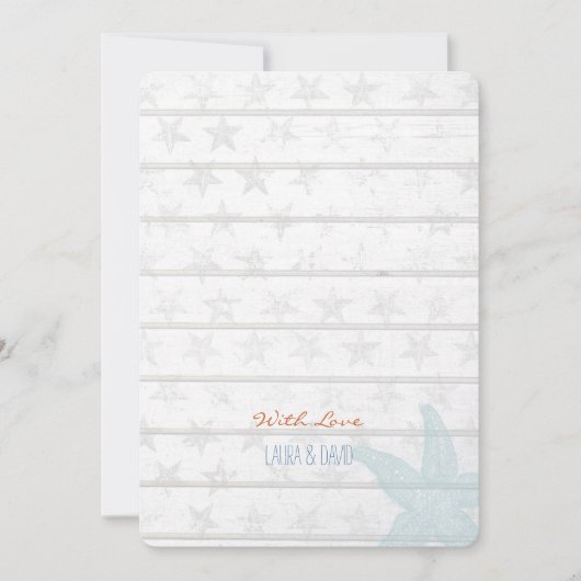 Nautical Beach invitation de mariage (Devant)