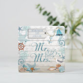 Nautical Beach invitation de mariage (Debout devant)