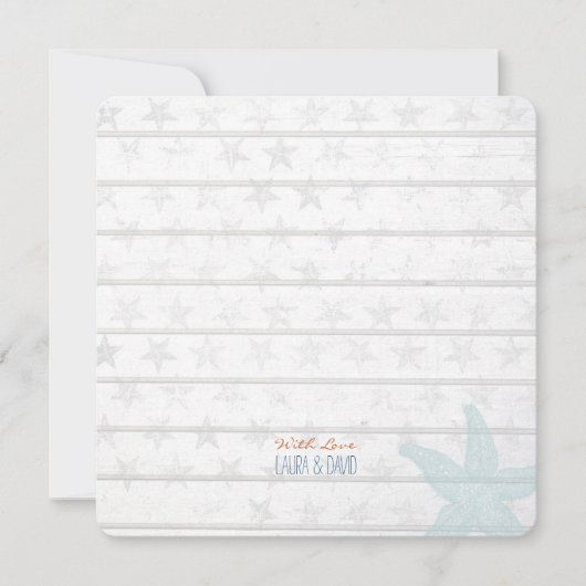 Nautical Beach invitation de mariage (Devant)