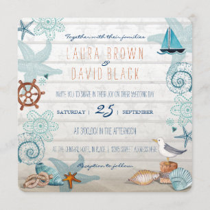 Nautical Beach invitation de mariage