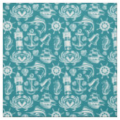 Nautical Beach Ocean Zee Pattern Stof (Swatch)