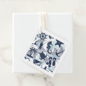 Nautical Beach Pattern Navy ID839 Bedankjes Labels (In situ)