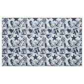 Nautical Beach Pattern Navy ID839 Stof (Fat Quarter)