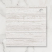 Nautical Beach Scène met roeiboot & Gevist net Bedankjes Labels (Achterkant)