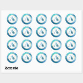 *~* Nautical Beach Shells Envelope Seal Sticker (Vel)