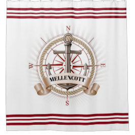 Nautical Beach Shower Curtain Douchegordijn