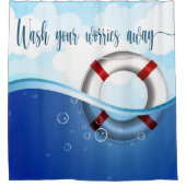 Nautical Beach Shower Curtain Douchegordijn (Voorkant)