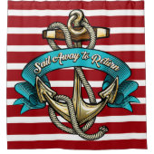 Nautical Beach Shower Curtain Douchegordijn (Voorkant)