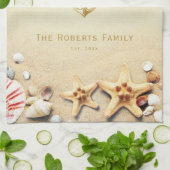  Nautical Beach Vast Familie Theedoek (Gevouwen)