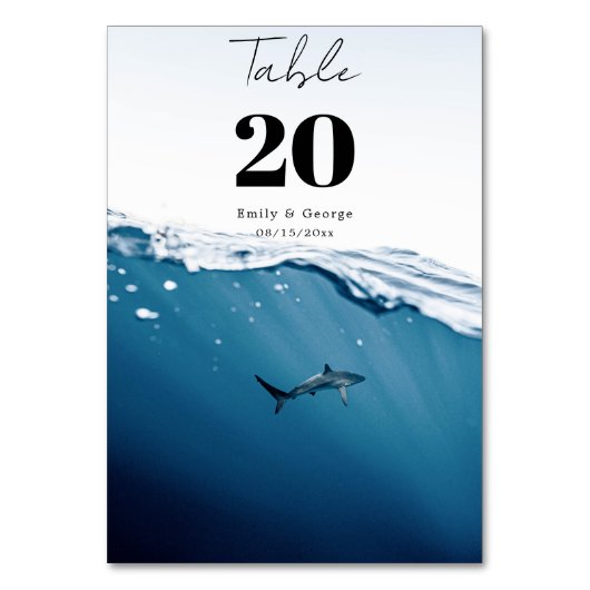 Nautical Beach Weddenschap met marineblauw onderwa Kaart (Voorkant)