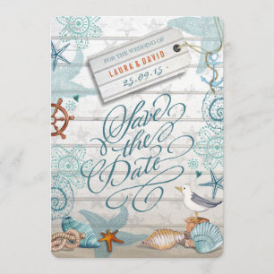 Nautical Beach Wedding   Datum opslaan Save The Date
