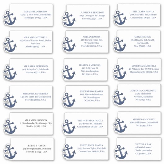 Nautical Beach Wedding Invitation Étiquettes de ad (Devant)