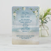 Nautical Beach Wedding Invite Kaart (Staand voorkant)