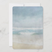 Nautical Beach Wedding Invite Kaart (Achterkant)