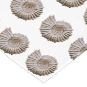 Nautical Beachy Tan Scalloped Seashells Korte Tafelloper (Hoek)