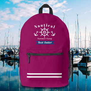 Nautical Best Sailor Red bedrukte rugzak