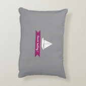 Nautical Best Sailor Wine Grey Accent Kussen (Achterkant (Verticaal))