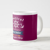 Nautical Best Sailor Wine Red Extra Grote Beker (Voorkant rechts)
