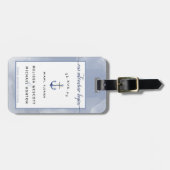 #Nautical Bestemming #Wedding De datum opslaan Bagagelabel (Voorkant horizontaal)