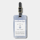 #Nautical Bestemming #Wedding De datum opslaan Bagagelabel (Voorkant verticaal)