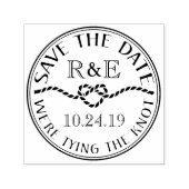 Nautical Bewaar de datum Custom Stamp Zelfinktende Stempel (Design)