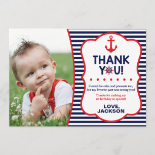 Nautical Birthday - Hartelijk dank Zeemacht en r Kaart