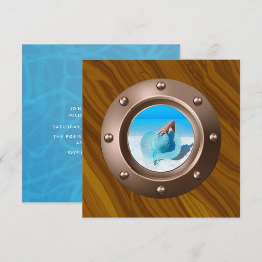 Nautical Birthday Party foto Kaart (Voorkant / Achterkant)