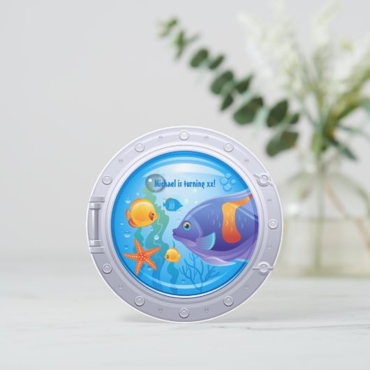 Nautical Birthday Party Invitation (Debout devant)